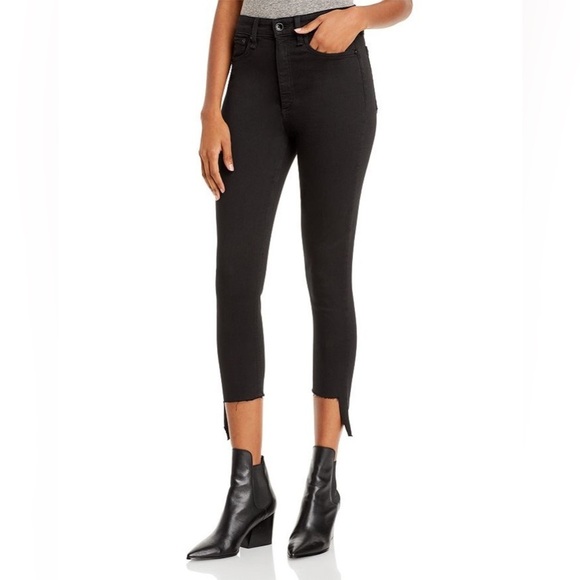 Rag & bone Nina High-Rise Skinny Black Hampton
Slim Fit Ankle Black Jean size 26 - Picture 1 of 14